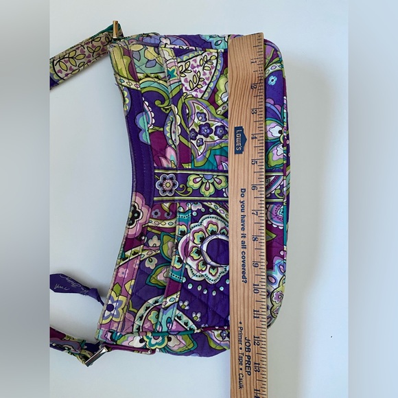 Vera Bradley Paisley Print Purse Zippered Closure Purple and Teal - Picture 5 of 16